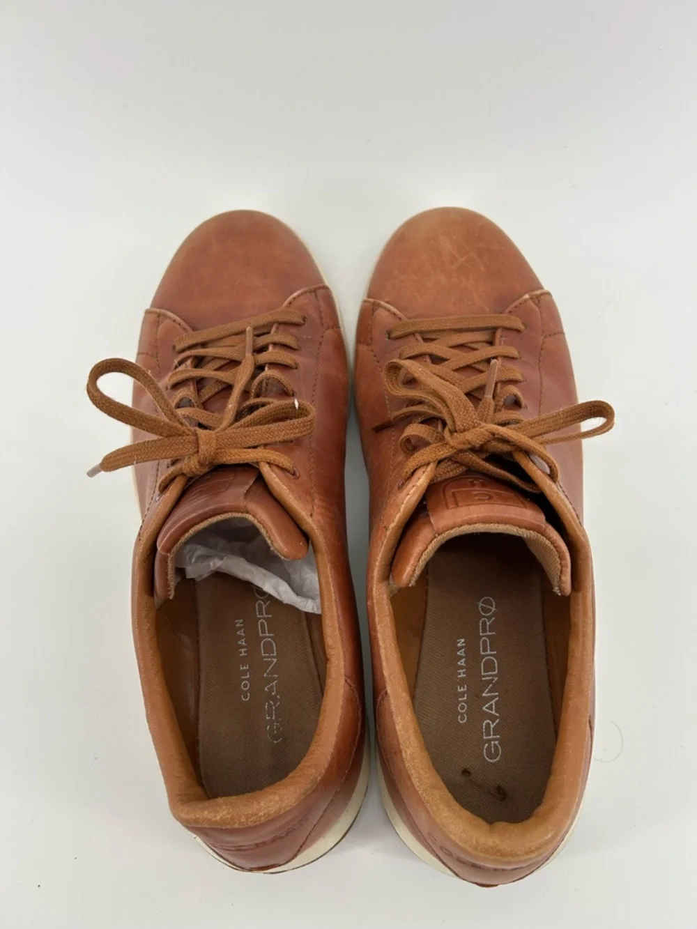 Cole Haan Brown Leather Low-Top Sneakers - Picture 4 of 7